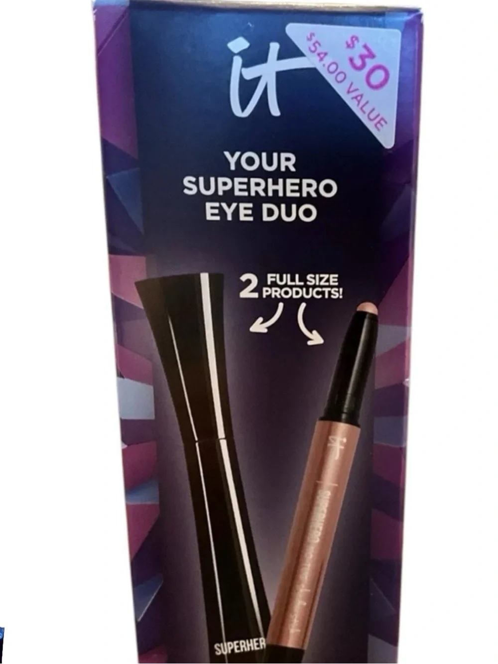 It Cosmetics Superhero Mascara & Shadow StickGift Set Duo N Full Sizes NEW!